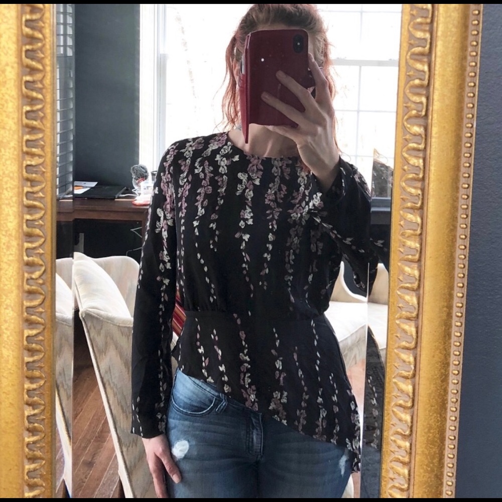BCBG Max Azria SWEET PEA hi-low blouse